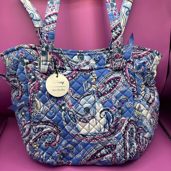 Vera Bradley Disney Cinderella Glenna Tote NWT Great Pattern Placement - Picture 5 of 14